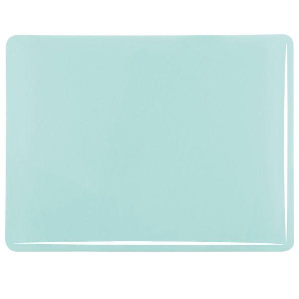Bullseye Glass Robin's Egg Blue Opalescent, Double-rolled, 3mm COE90