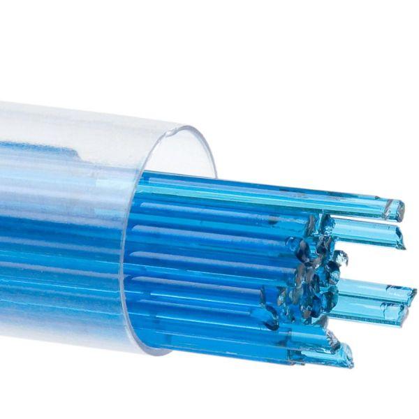 Bullseye Glass Stringers Turquoise Blue Transparent COE90