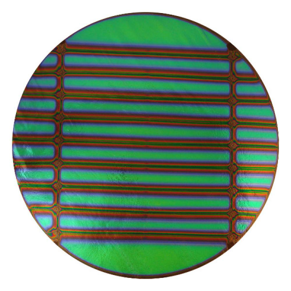 CBS Dichroic Coating Aqua 1.5 Stripes Pattern on Thin Black Glass COE90