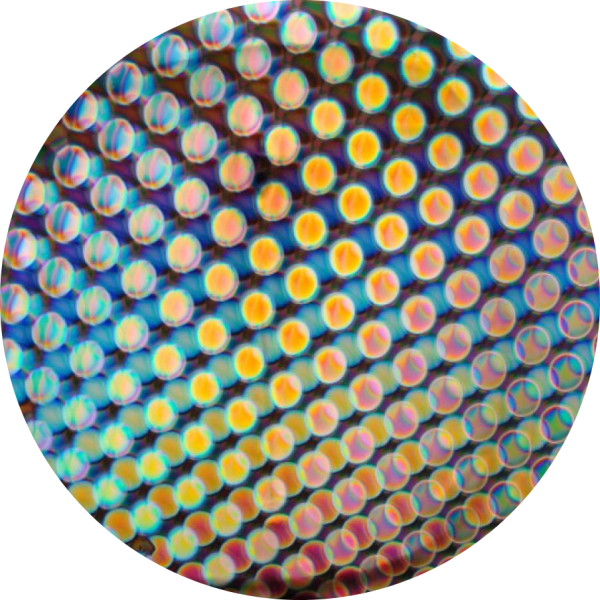 CBS Dichroic Coating Balloons 1 Pattern on Thin Clear  Glass COE96