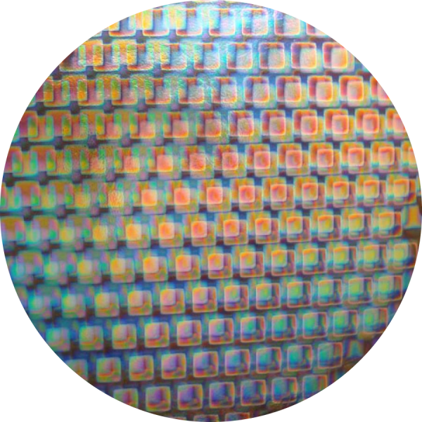 CBS Dichroic Coating Boxes 2 Pattern on Thin Black  Glass COE96