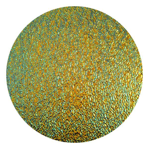 CBS Dichroic Coating Cyan/ Copper on Clear Ripple Glass COE90