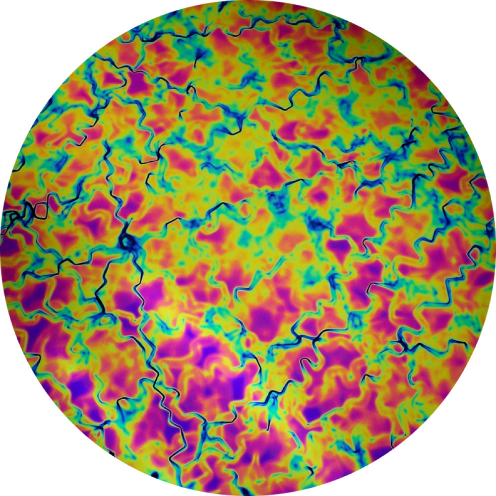 CBS Dichroic Coating Green/ Magenta Fusion Pattern on Thin Black Glass COE90