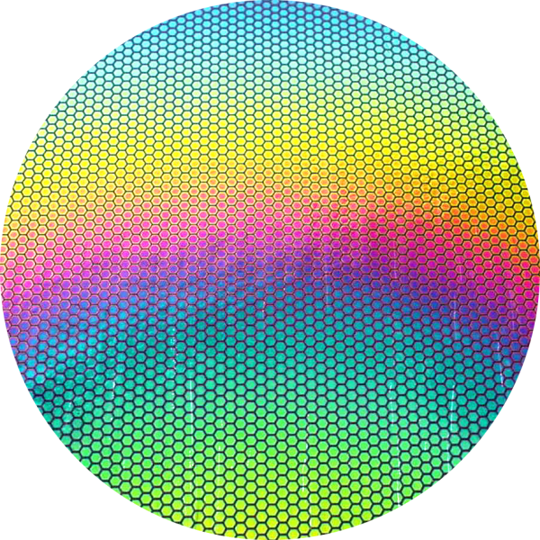 CBS Dichroic Coating Honeycomb Pattern on Thin Black Glass COE90