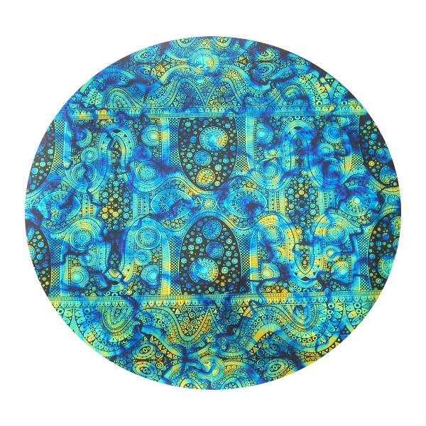 CBS Dichroic Coating Cyan/ Copper Fusion with Stell Original Pattern Glass COE90