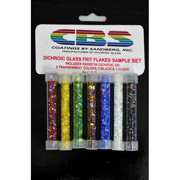 CBS Dichroic Glass Frit Flakes Sample Set COE96