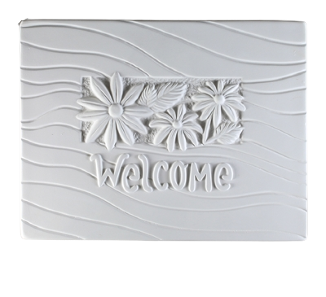 Flower Welcome Textured Fusing Tile