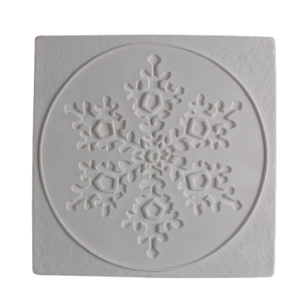 Snowflake in Square Texture Fusing Tile