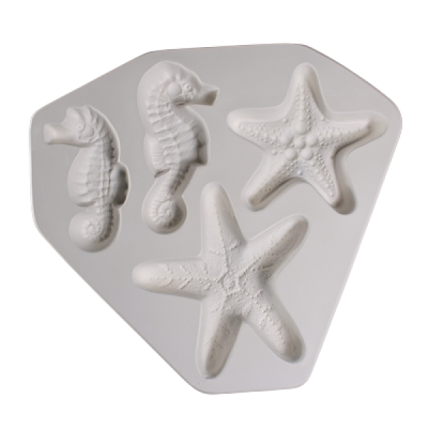 Starfish and Seahorse Frit Casting Mold