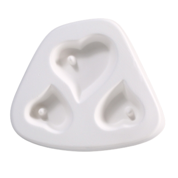 Holey Heart Trio Kiln Casting Mold  Art Glass Supplies - Casting Molds
