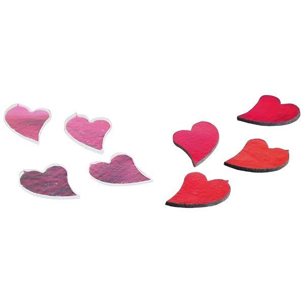 Dichroic Heart, Assorted Colors, Pack of 4 COE90