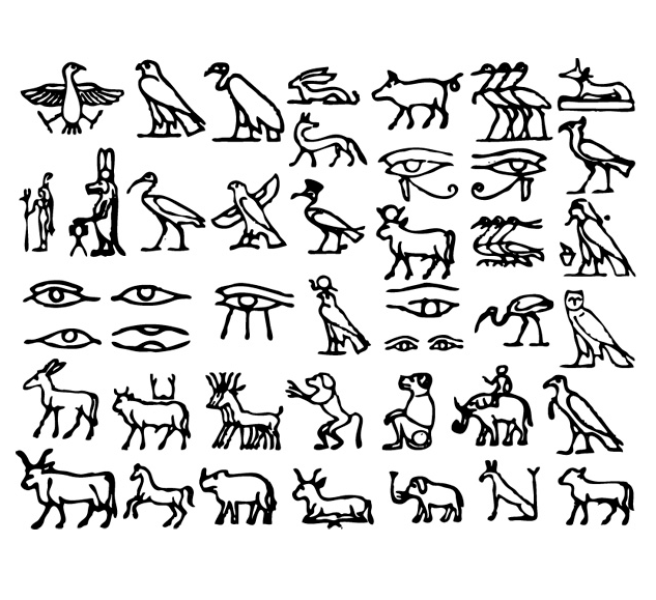 Egyptian Heiroglyph Decal Sheet