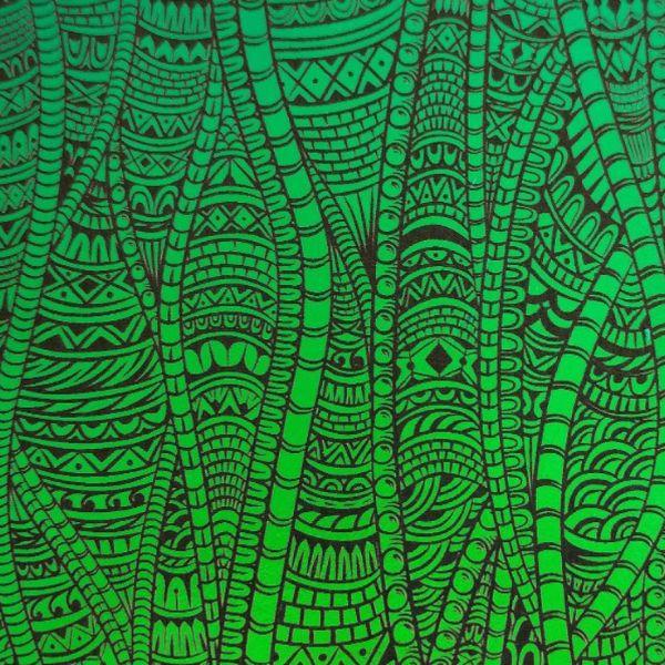 Etched Bamboo Jungle Pattern on Thin Glass COE96