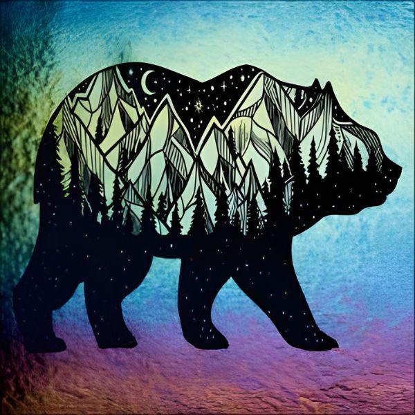 Etched Iridescent Bear Pattern COE90