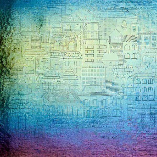 Etched Iridescent Cityscape Pattern COE90