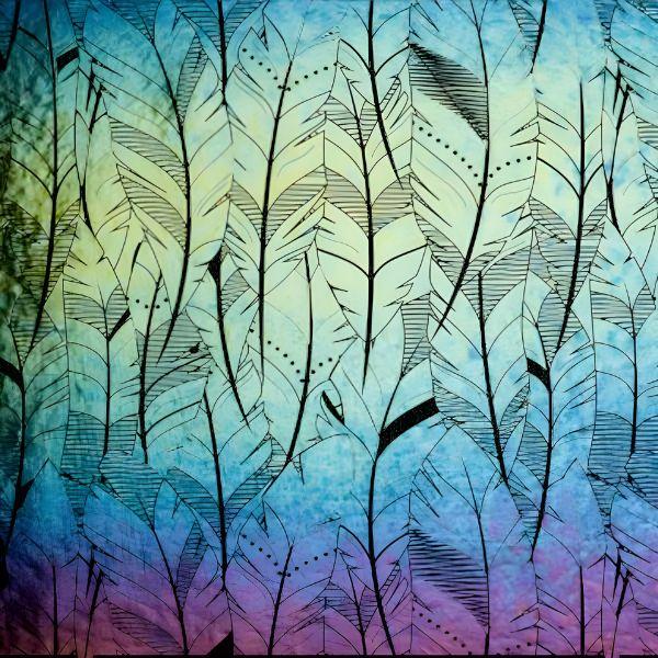 Etched Iridescent Feathers Pattern COE90
