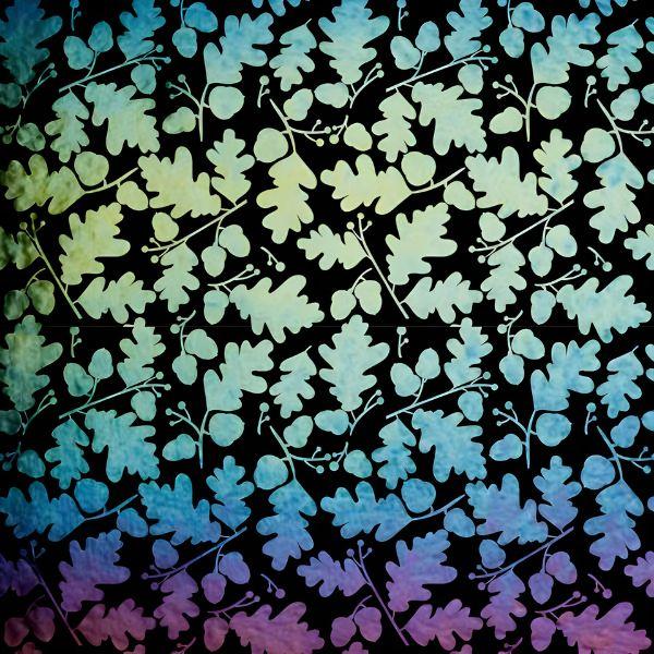 Etched Iridescent Oak Leaves Pattern COE90