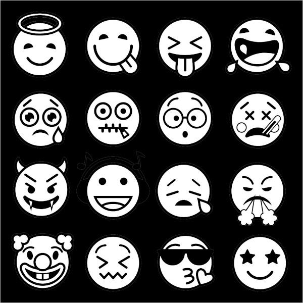 Etched Emoji Pattern