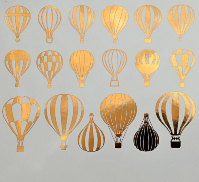 Hot Air Balloon Decals Sheet
