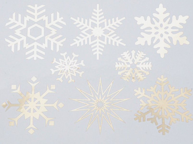 Large Snowflakes Decal Sheet