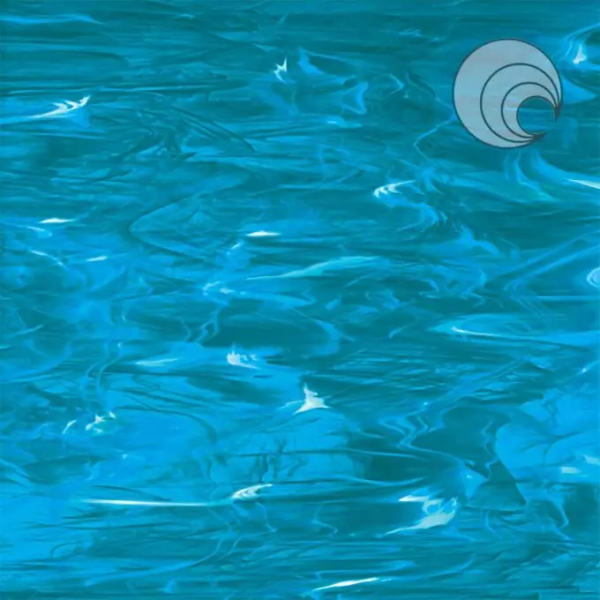Oceanside Glass Deep Aqua/ White COE96
