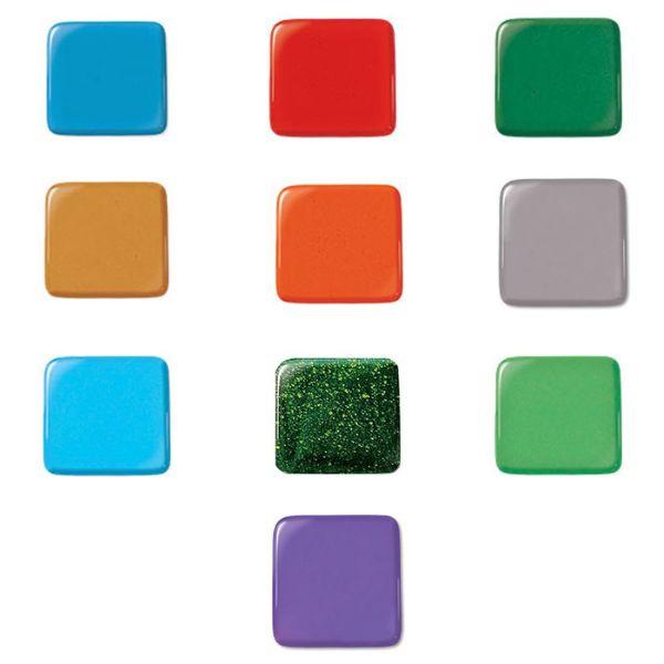 Oceanside Glass Fusible Glass Sheets - Transparent Colors, 6 x 6, Pkg of  6