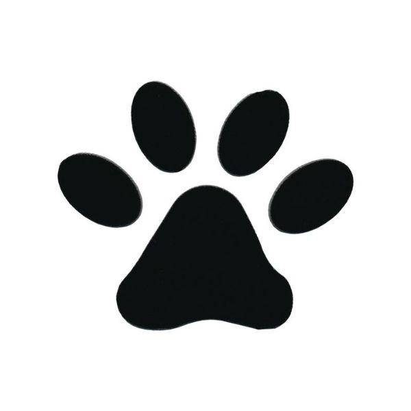 Precut Black Paw Print COE90