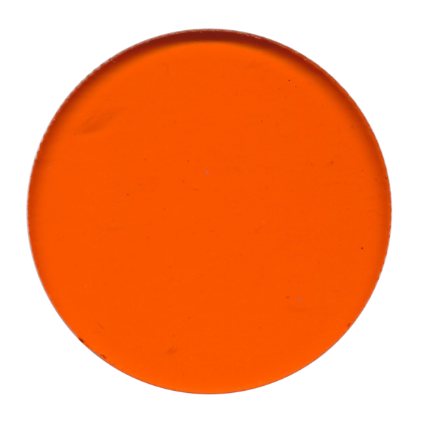 Precut Circles Orange Transparent COE96