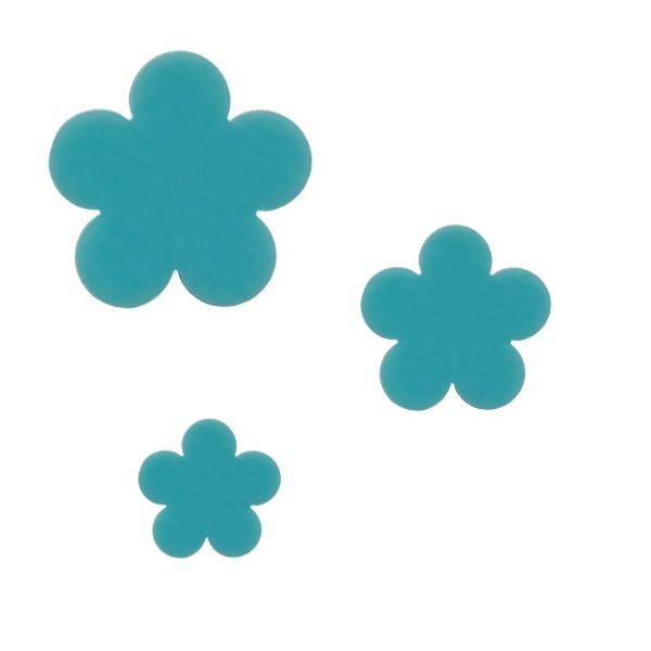 Precut Flower Turquoise Blue COE90