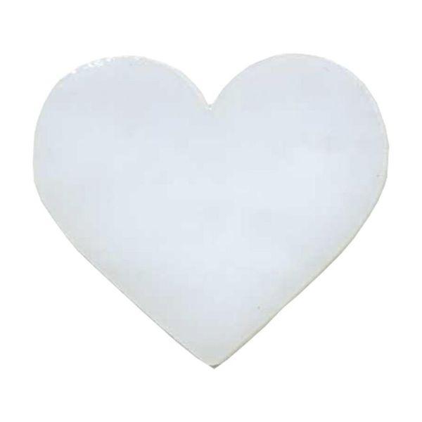 Precut Hearts White Opalescent COE90