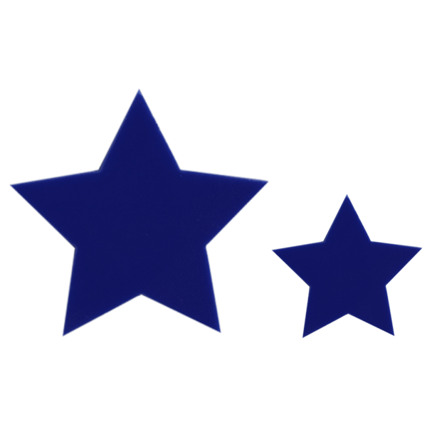 Precut Star Blue Opalescent COE96