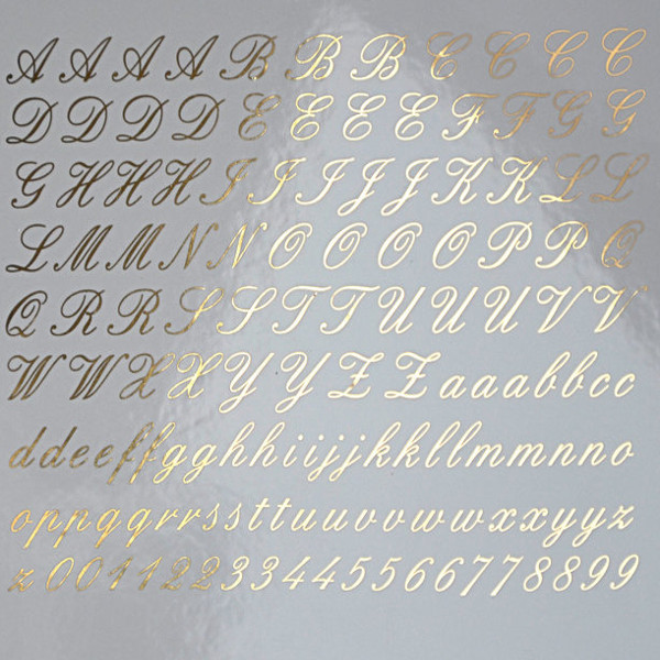 Script Letters Decal Sheet  Art Glass Supplies - Decals
