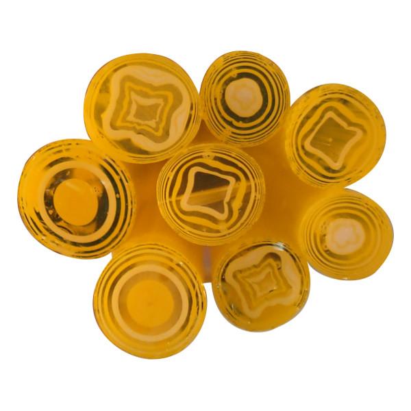 Twisted Cane Murrini Stick Vanilla Cream and Sunflower Yellow COE96
