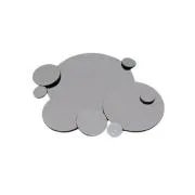 Precut Dichroic Glass Circles Silver on Black Glass COE90