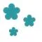 Precut Flower Turquoise Blue COE90 - Small - Pack of 5