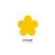 Precut Flower Yellow Opalescent COE90