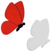 Precut Glass Butterfly Style 1 COE96