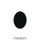 Precut Oval Black COE96
