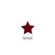 Precut Star Red Opalescent COE90