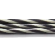 Purple and French Vanilla Striped Glass Cane COE90