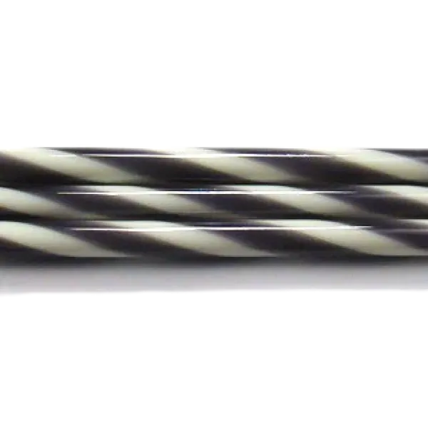 Purple and French Vanilla Striped Glass Cane COE90