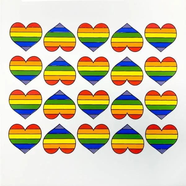 Rainbow Heart Decal Sheet