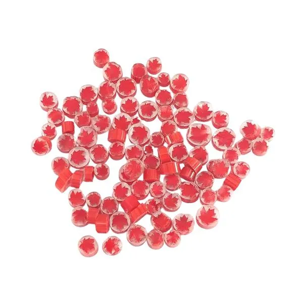Red and White Maple Murrini/ Millefiore COE96