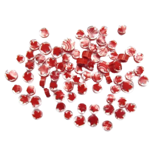Red Maple Leaf Murrini/ Millefiore COE90
