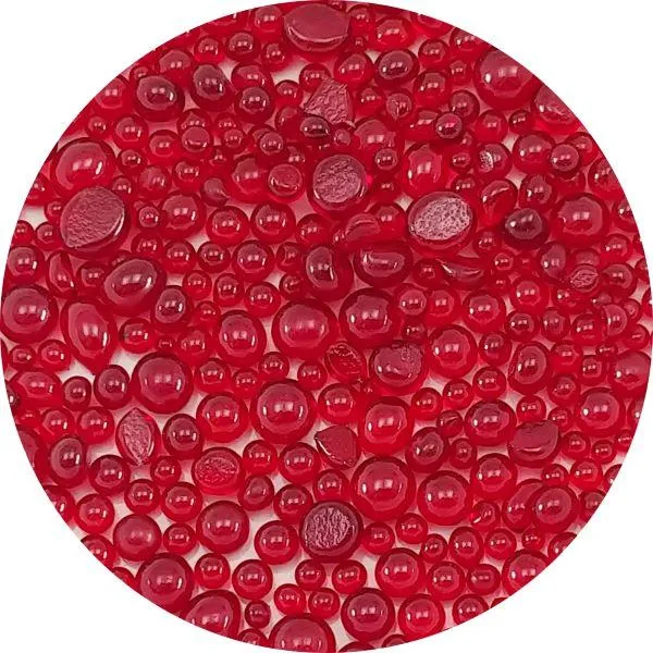 Red Transparent Frit Balls COE90