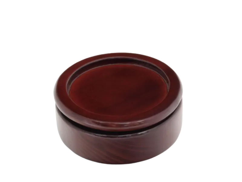 Round Wood Box with Wide Center Various Finishes