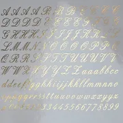 Script Letters Decal Sheet