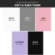Solid Color Glass Decals Soft & Dark Tones