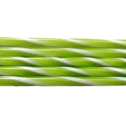 Spring Green and French Vanilla Striped Glass Cane COE90
