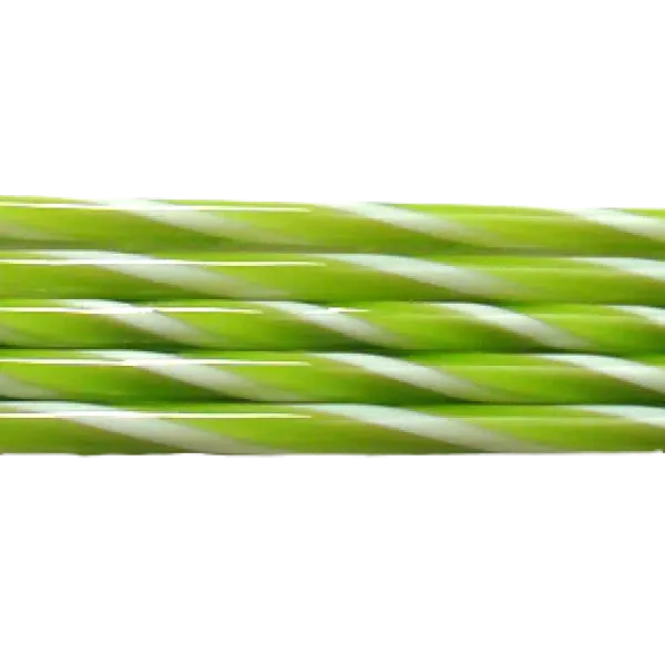 Spring Green and French Vanilla Striped Glass Cane COE90